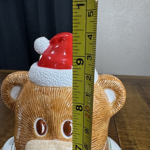 Rare Vintage Nikko Holiday Teddy Bear Spode Christmas Tree Cookie Jar - Picture 9 of 10